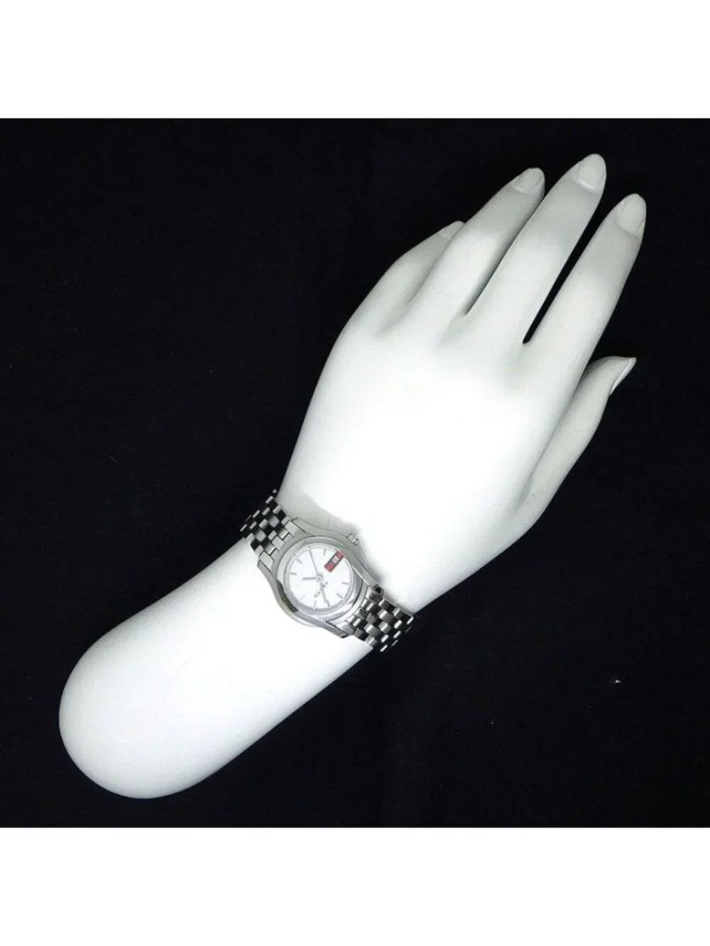 Gucci Watch Class Sherry Line White Dial Date SS Quartz Analog